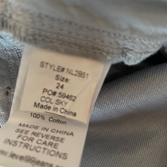 Level 99 Tanya High Rise Linen Pant 34 inseam Sky Blue - Picture 14 of 14